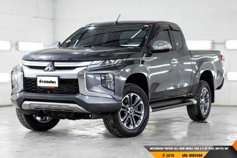 MITSUBISHI TRITON ALL NEW MEGA CAB 2.4 GT PLUS (MY19)  MT ปี 2018 ราคา 449,000.- (#BM2024051815)