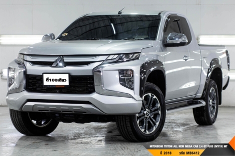 MITSUBISHI TRITON ALL NEW MEGA CAB 2.4 GT PLUS (MY19)  MT ปี 2018 ราคา 419,000.- (#BM2025060207)
