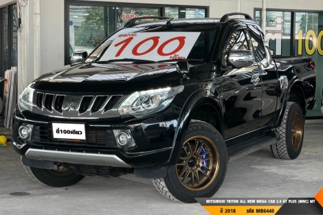 MITSUBISHI TRITON ALL NEW MEGA CAB 2.4 GT PLUS (MNC)  MT ปี 2018 ราคา 399,000.- (#BM2025061001)
