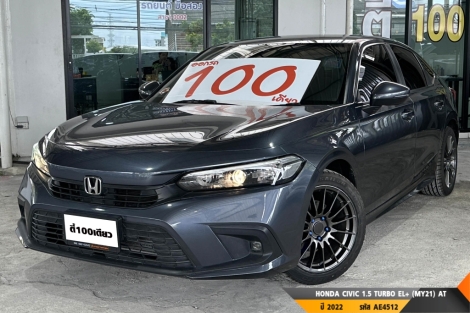 HONDA CIVIC 1.5 TURBO EL+ (MY21)  AT ปี 2022 ราคา 729,000.- (#BM2025072111)