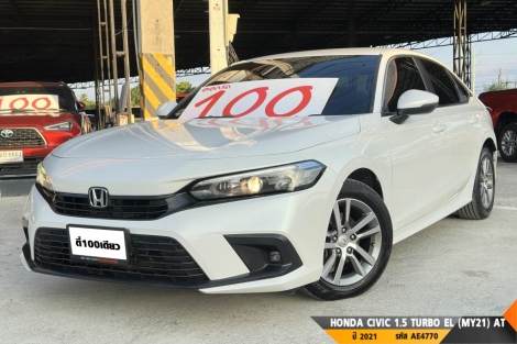 HONDA CIVIC 1.5 TURBO EL (MY21)  AT ปี 2021 ราคา 619,000.- (#BM2025121608)
