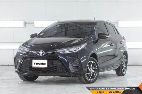 TOYOTA YARIS TOYOTA YARIS 1.2 SPORT (MY20) (MNC)  AT ปี 2022 ราคา 449,000.- (#BM2026010605)