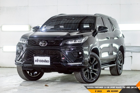 TOYOTA FORTUNER 2.8 GR SPORT BLACK TOP 4WD (MY20  AT4WD. ปี 2022 ราคา 1,530,000.- (#BM2026071860)